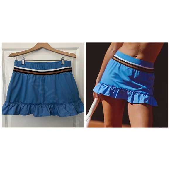 Free People Crowd Pleaser Skort Denim Blue L - Picture 4 of 15